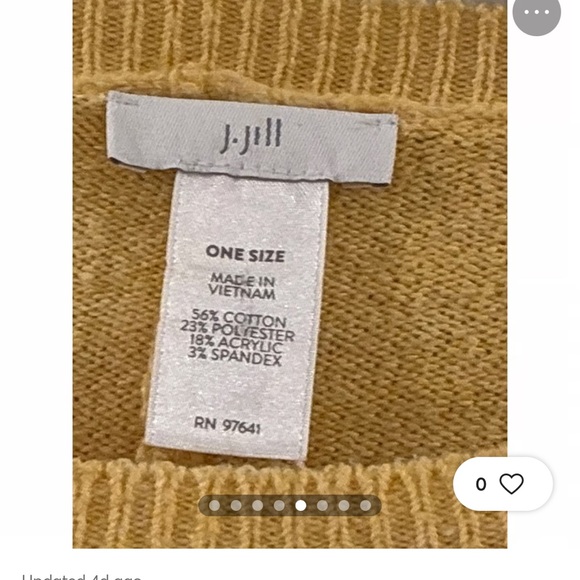 J. Jill NWOT Sweater Poncho Butter Yellow Button Detail One Size Fits All - Picture 7 of 7